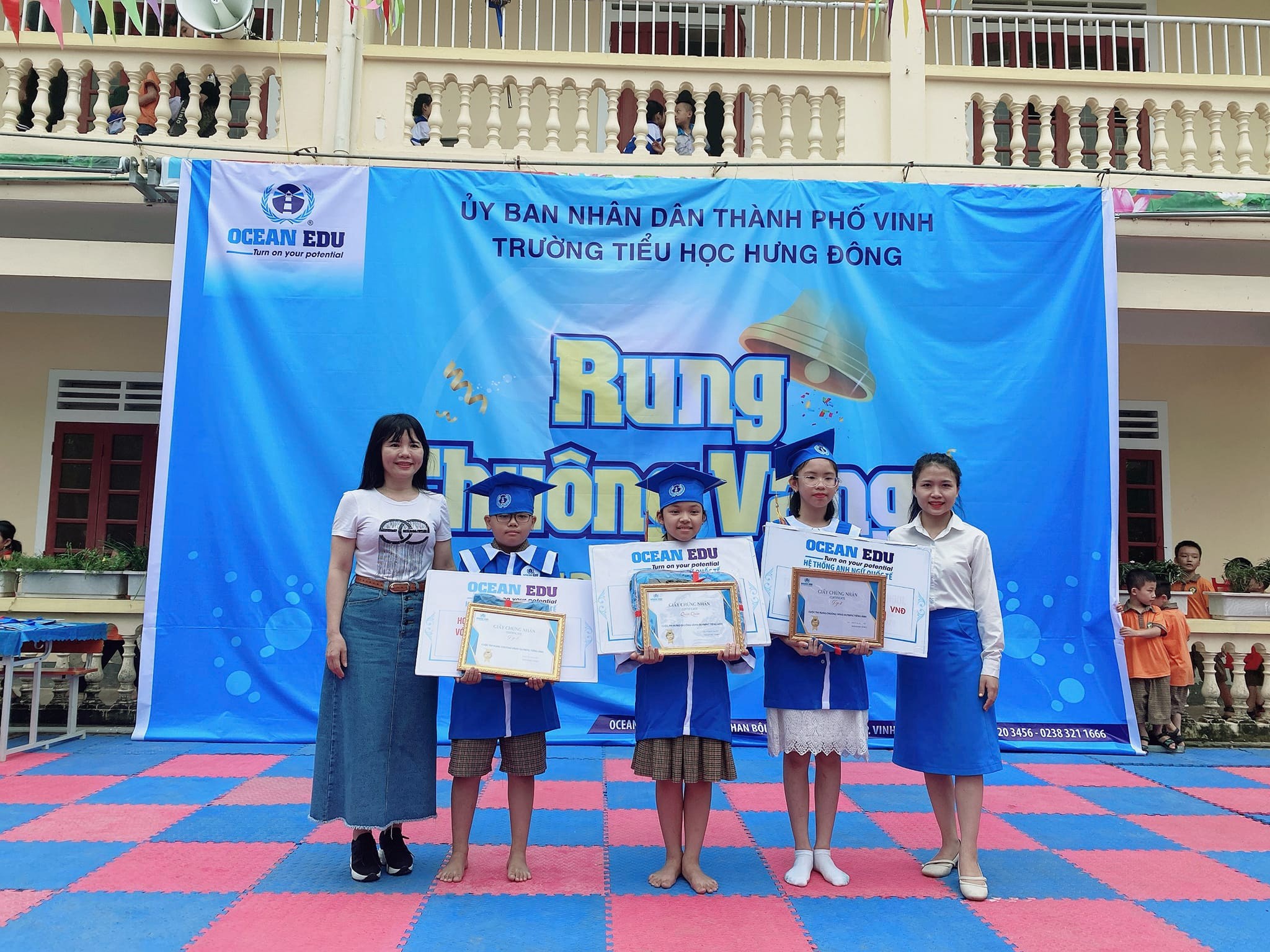 trường Tiểu học Hưng Đông phối hợp cùng trung tâm Tiếng Anh Ocean edu tổ chức thành công Câu lạc bộ Tiếng Anh - Rung chuông vàng